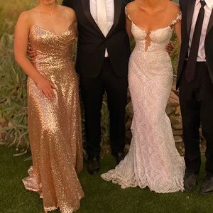 Rose gold sparkle dress